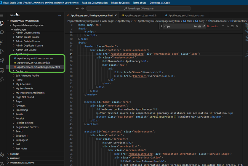 Add in VS Code
